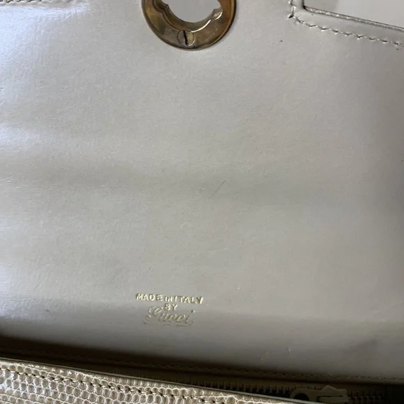 Vintage Gucci Lizard Front Flap Twist Lock Mini Bag - Picture 12 of 15